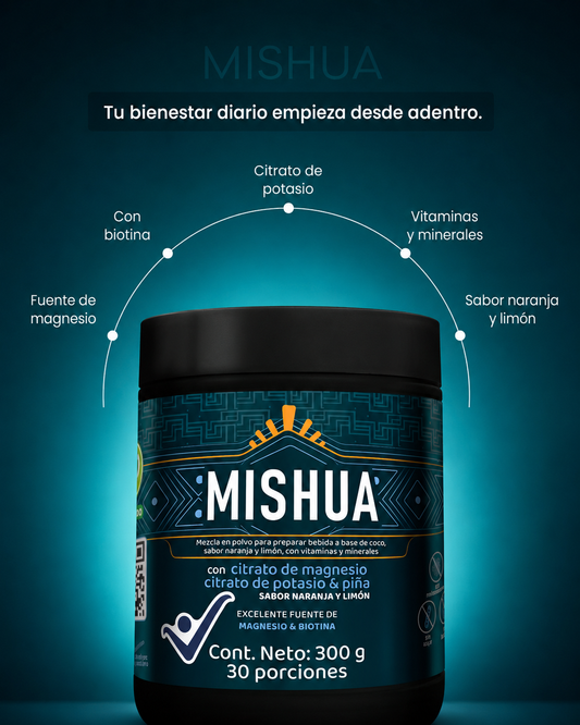 Citrato de Magnesio y Potasio de Alta Absorción | Suplemento natural con Vitaminas Esenciales – Mishua
