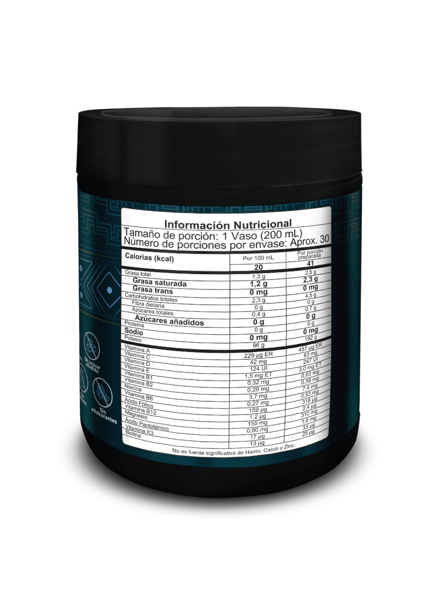 ingredientes premium de citrato de magnesio y potasio