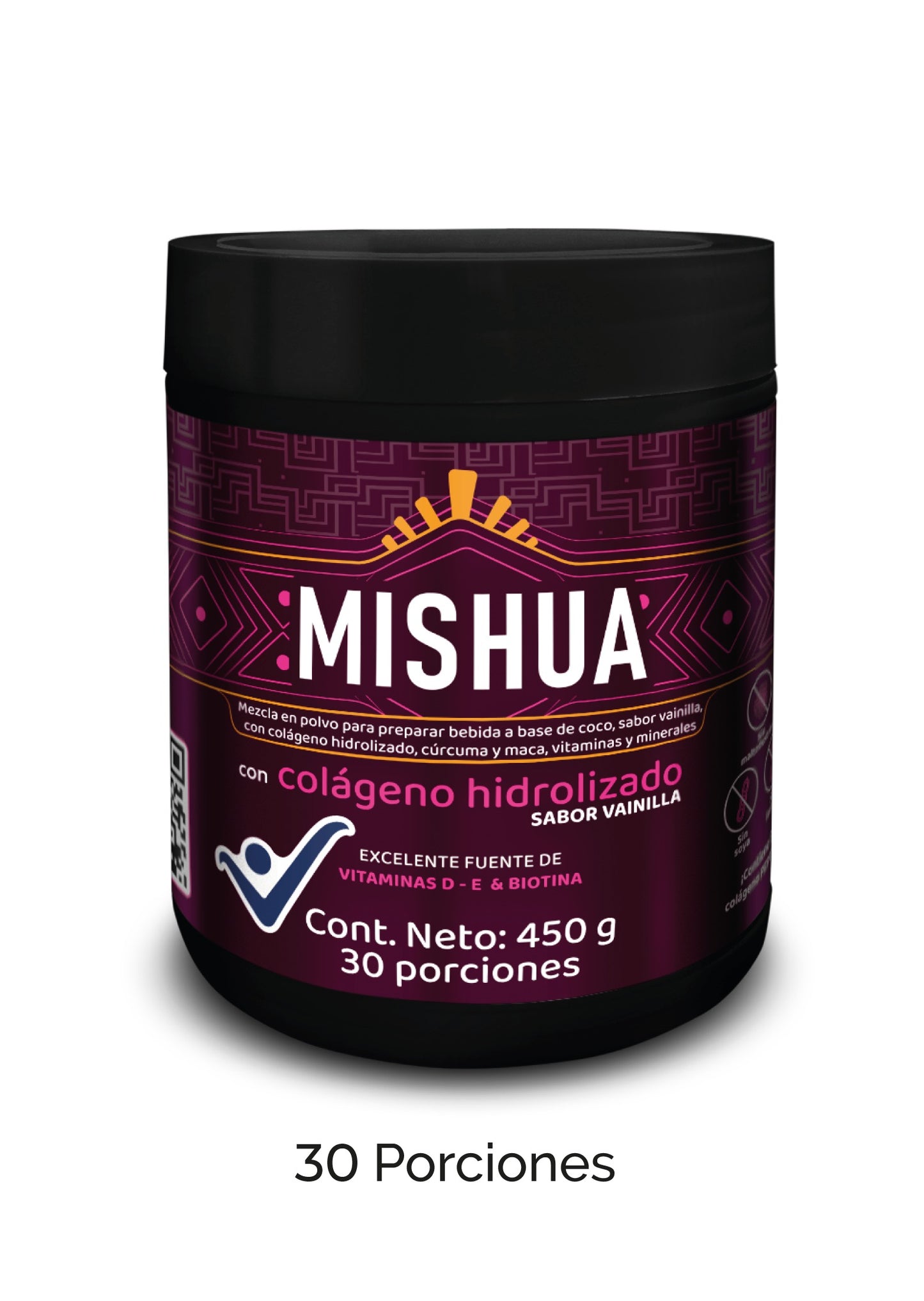 Colágeno hidrolizado en polvo puro de Mishua para piel, cabello y articulaciones