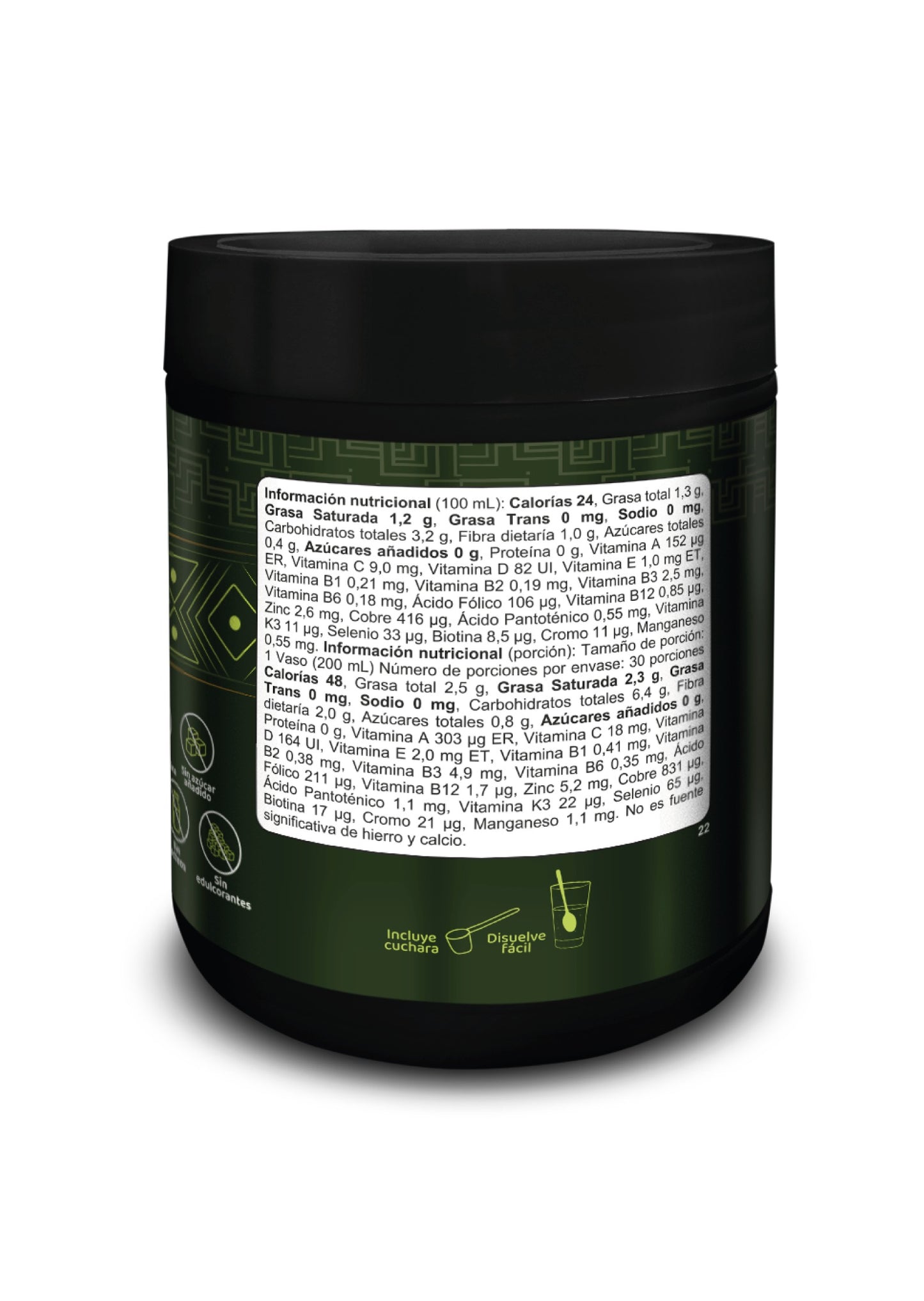 Tabla nutricional del té matcha Mishua: contenido por porción, antioxidantes y propiedades energéticas