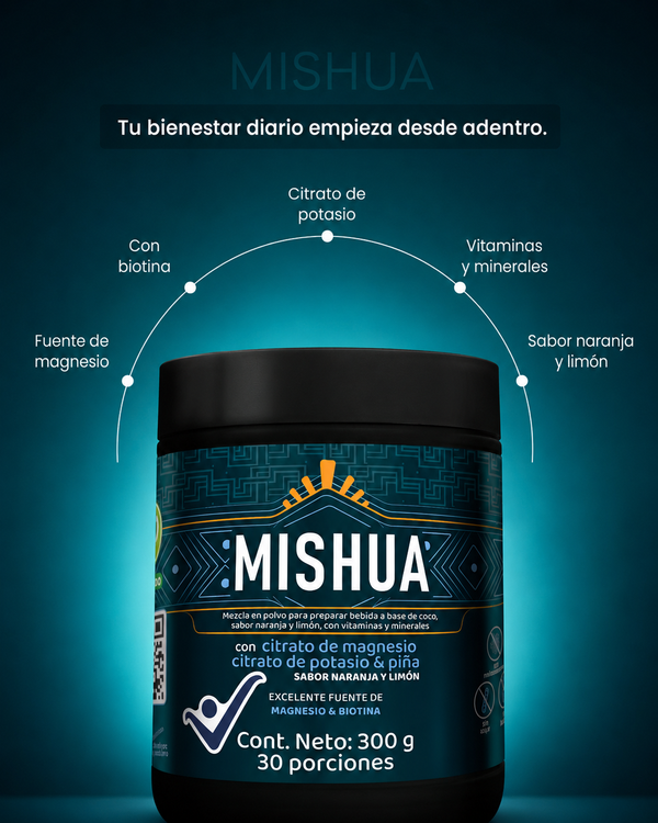 Citrato de Magnesio y Potasio de Alta Absorción | Suplemento natural con Vitaminas Esenciales – Mishua