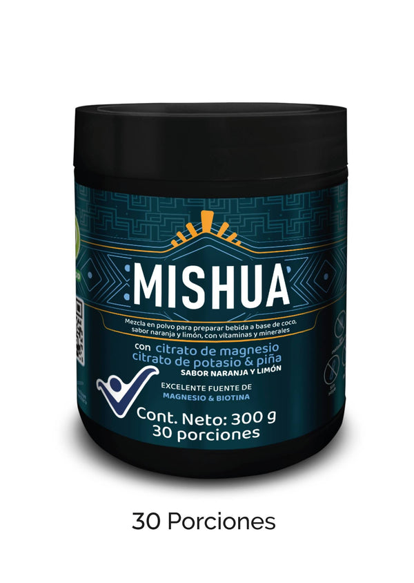Citrato de magnesio y potasio en polvo de Mishua para apoyo muscular y energético