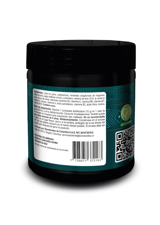 Etiqueta posterior de Mishua Melena de León con ingredientes, modo de preparación y registro INVIMA RSA-0022104-2022