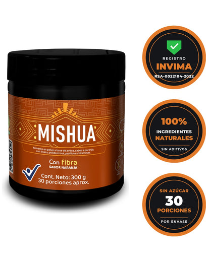 Fibra Premium con Psyllium, Linaza y Probióticos — Bebida Funcional para Digestión y Bienestar Intestinal | Mishua